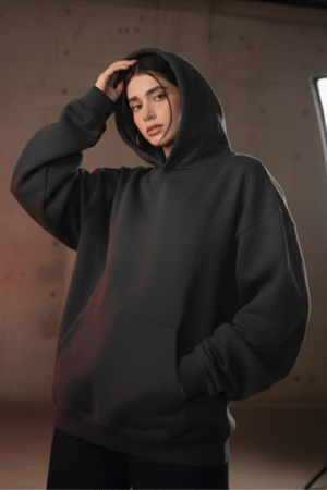 Plain Black Comfort Oversized Hoodie