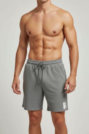 Grey PopCorn Shorts For Men