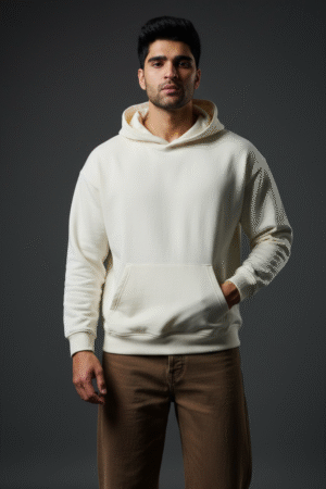 Core White Plain Hoodie