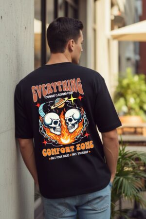 Men's Everything Black Oversized T- Shirt