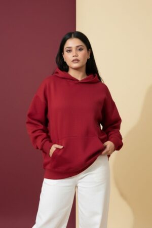 Cherry Red Oversized Hoodie
