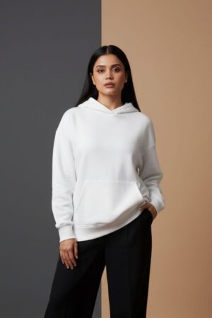 Aero White Oversized Hoodie