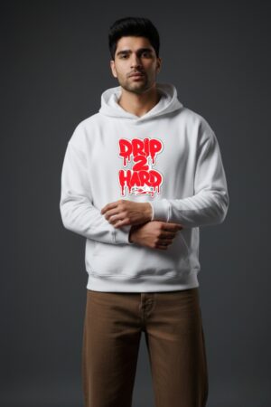 Drip 2 Hard White Hoodie