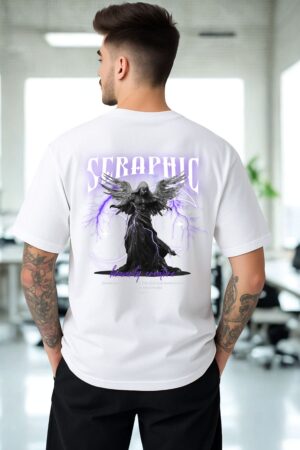 Men's Seraphic White Oversized T- Shirt