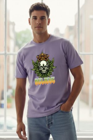 Men's Crowned Rebellion Lavender Classic T- Shirt