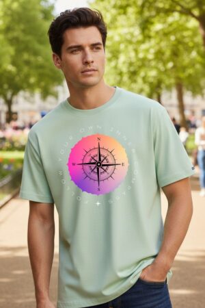 Men's Direction Pastel Green Classic T- Shirt