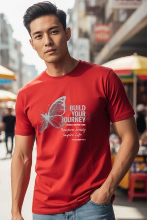Men's Build Your Journey Red Classic T- Shirt