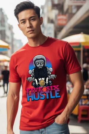 Men's Five Six Hustle Red Classic T- Shirt