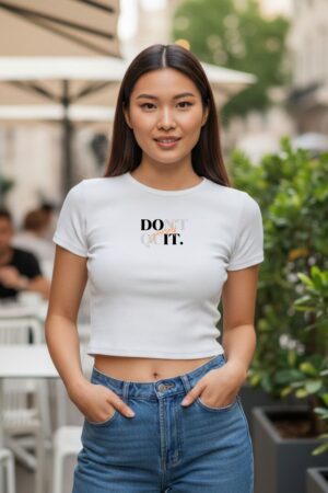 Do It White Crop Top